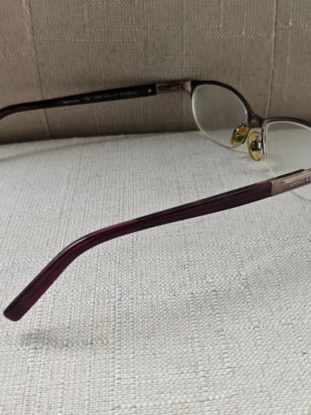 Vintage Anne Klein Women Glasses Frame Half Rim Glasses eyewear Bronze AKNY9096